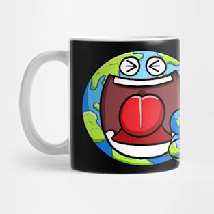 The laughing world pointing at you Mug